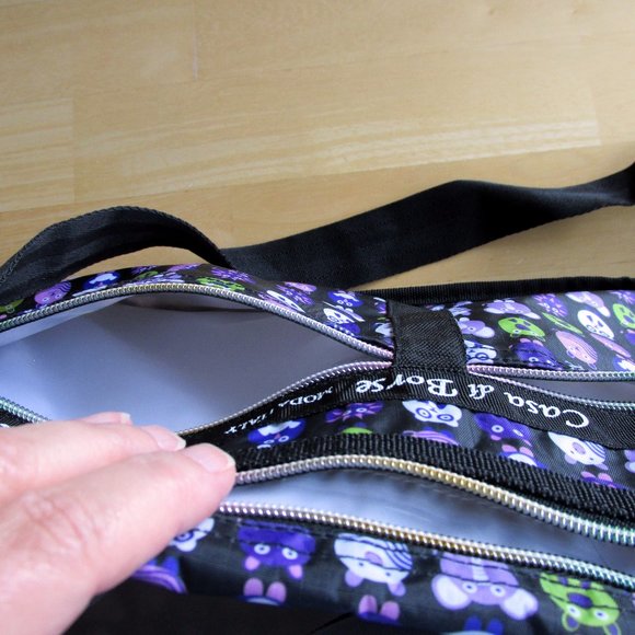 Casa di Borse Minimals Purple/Black Messenger Bag - Picture 6 of 9